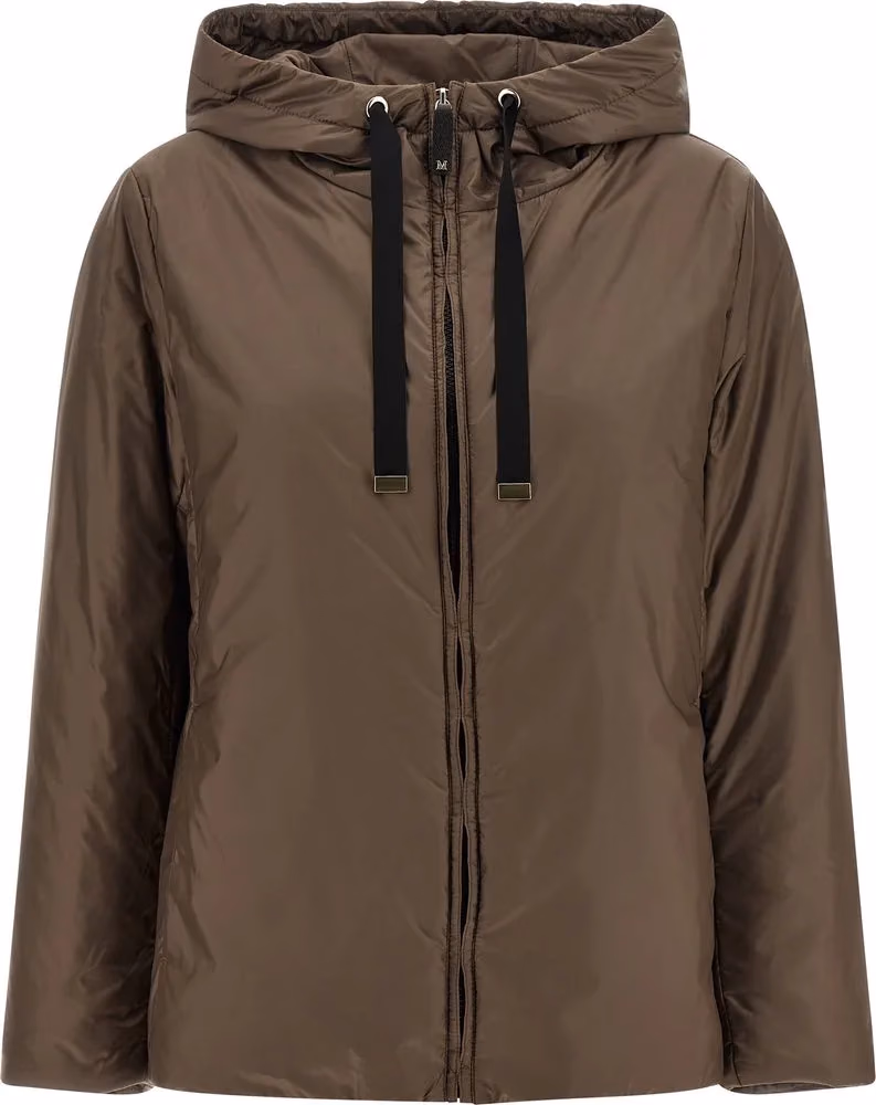 Max Mara Brown Polyester Full-Length Jacket