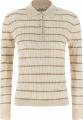 Beige Cashmere Polo Shirt