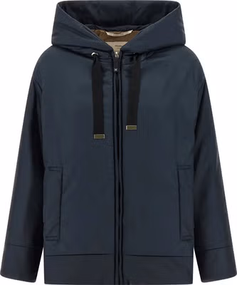 Blue Polyester Shell Jacket