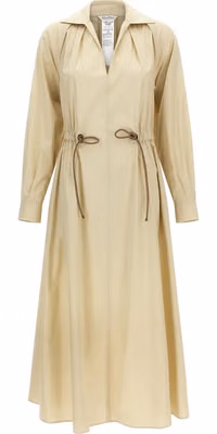Beige Cotton Long Dress