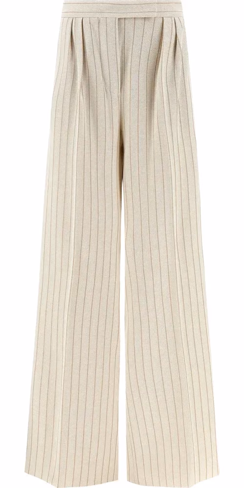 Max Mara White Cotton Casual Pants