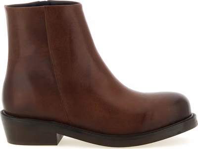 Brown Calfskin Ankle Boots