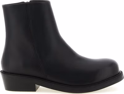 Black Calfskin Ankle Boots