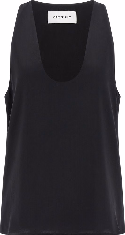 Armarium Black Silk Tank Tops