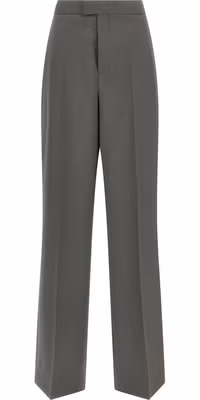 Gray Virgin Wool Dress Pants