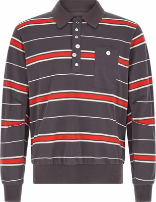 Gray Cotton Polo Shirt