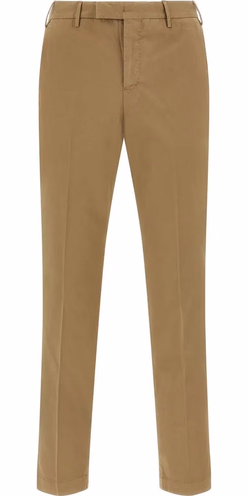 PT Torino Brown Cotton Dress Pants
