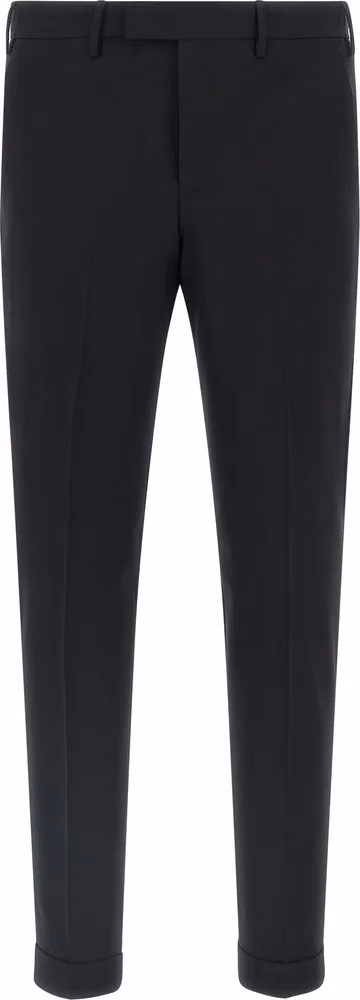 PT Torino Black Virgin Wool Dress Pants