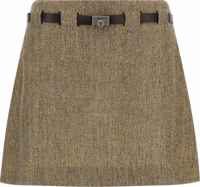Multicolor Linen Long Skirt