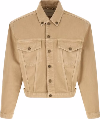 Beige Cotton Denim Jacket