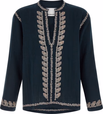 Blue Cotton Blouse
