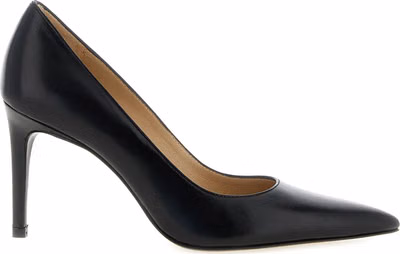 Black Calfskin High Heel Pumps