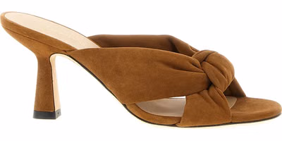 Brown Polyethylene Stiletto Heel Sandals