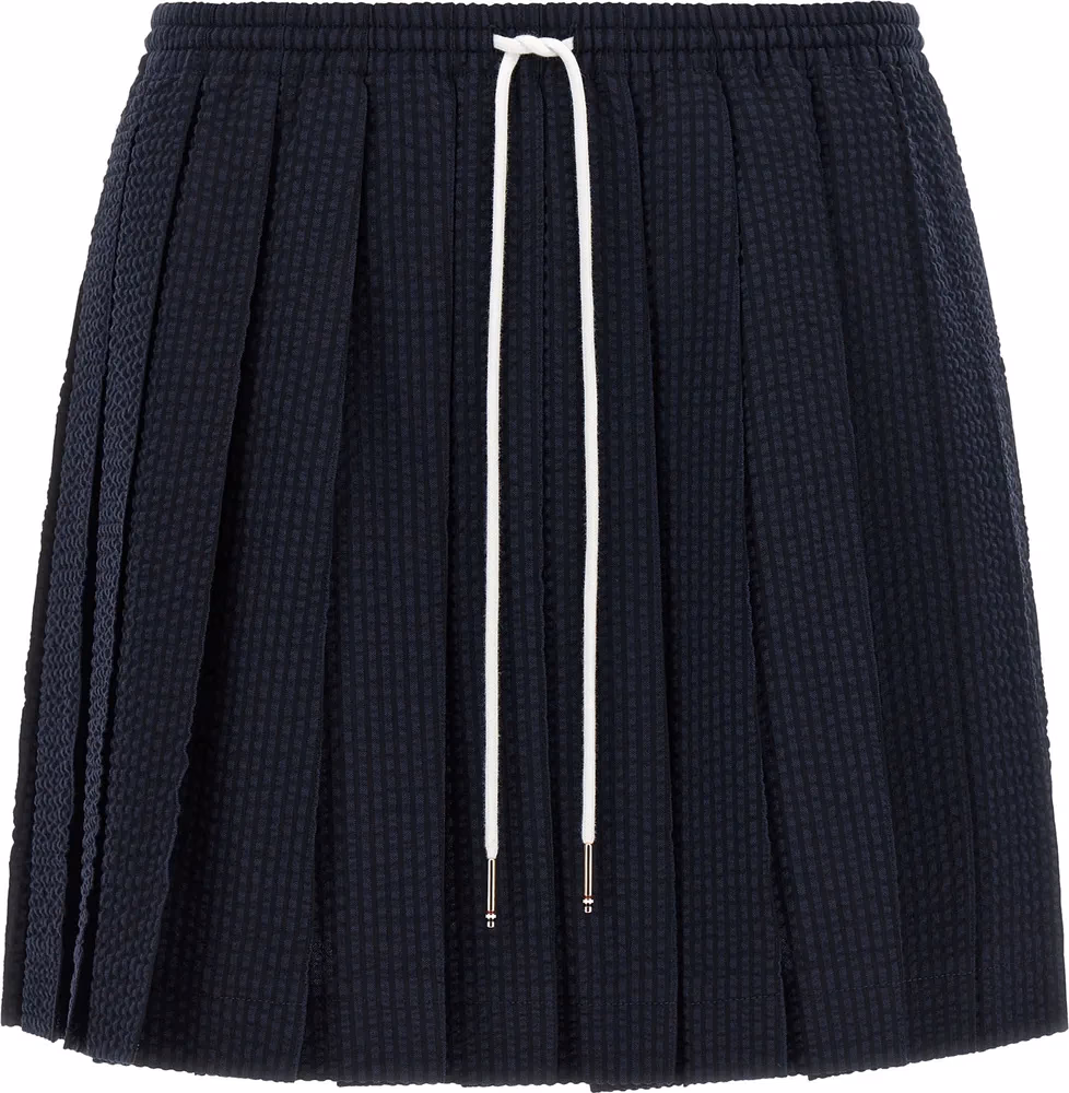 Thom Browne Blue Wool Long Skirt