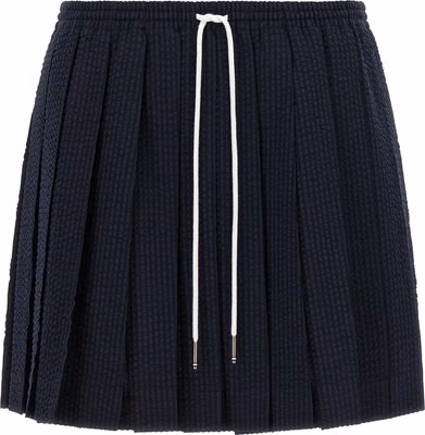 Blue Wool Long Skirt