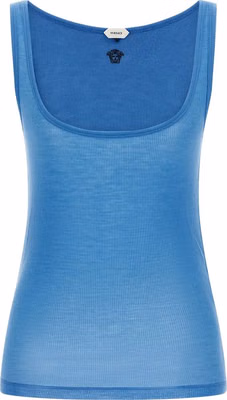 Blue Virgin Wool Tank Tops