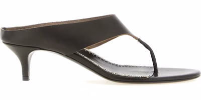 Brown Leather Stiletto Heel Sandals