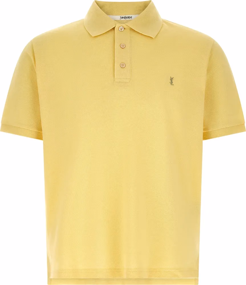Saint Laurent Bicolor Cotton Polo Shirt