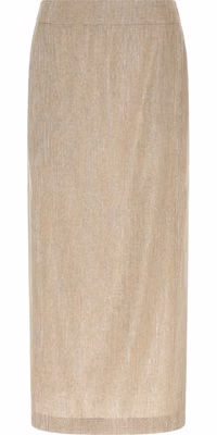 Beige Viscose Midi Skirt