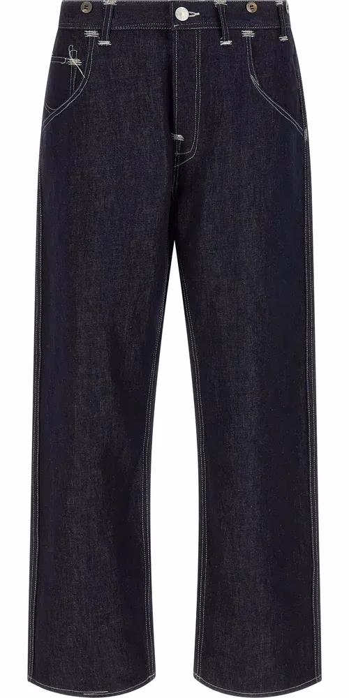 Junya Watanabe Blue Cotton Straight-Leg Jeans