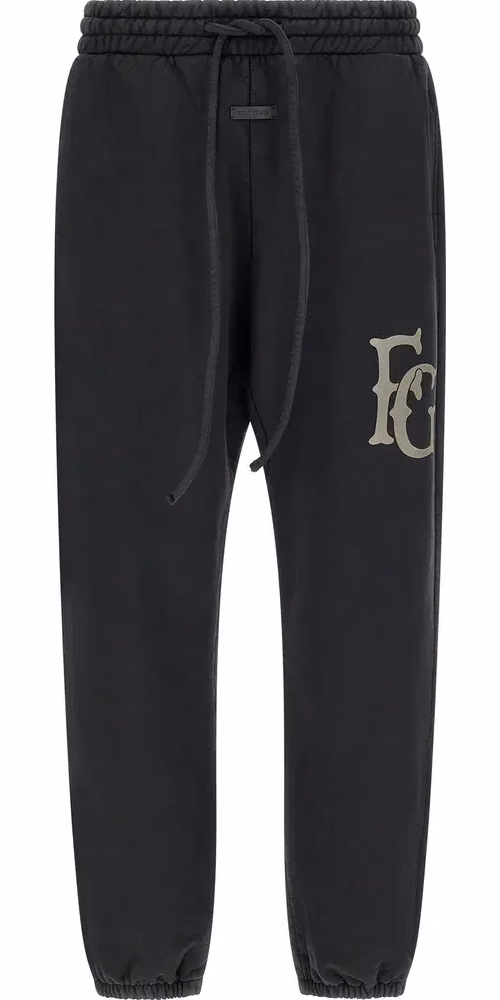 Fear Of God Black Cotton Joggers (Workout Pants)
