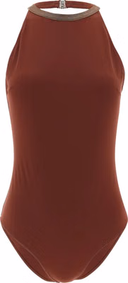 Bordeaux Polyamide One-Piece Swimsuit