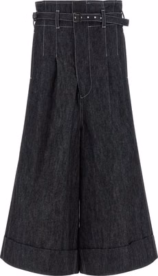 Black Cotton Bermuda Shorts