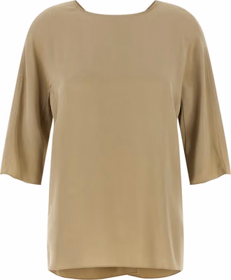 Beige Silk Blouse