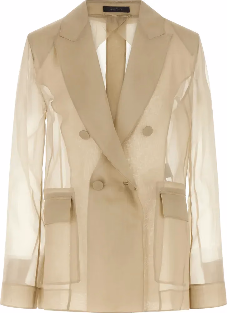 Max Mara Beige Silk Blazer