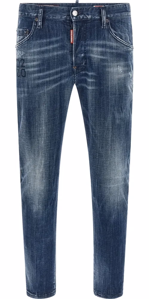 Dsquared² Blue Cotton Relaxed Fit Jeans