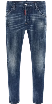 Blue Cotton Relaxed Fit Jeans
