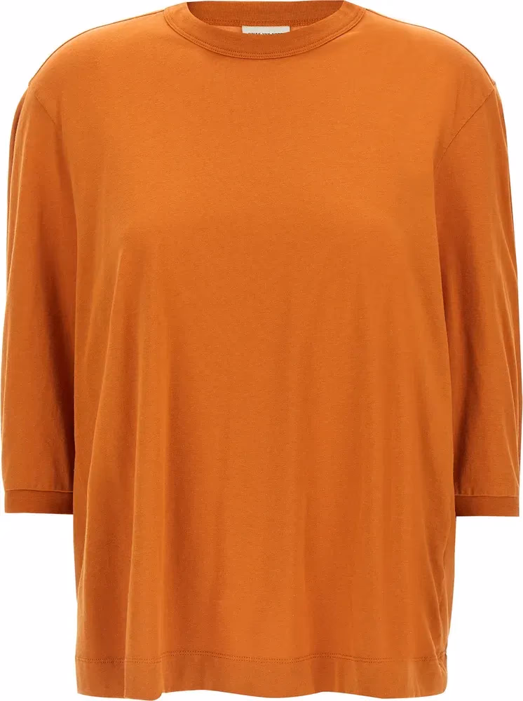 Dries Van Noten Orange Cotton T-Shirt