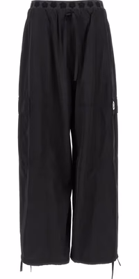 Black Polyester Cargo Pants