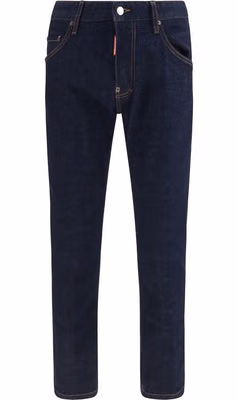 Blue Cotton Slim Fit Jeans