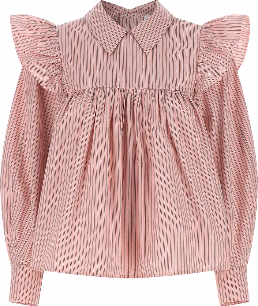Ganni Multicolor Organic Cotton Blouse