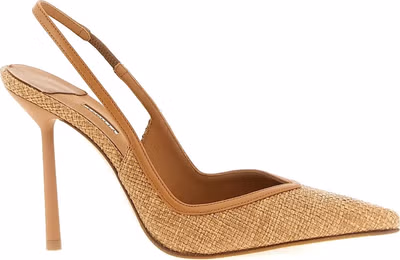 Brown Polyamide High Heel Pumps