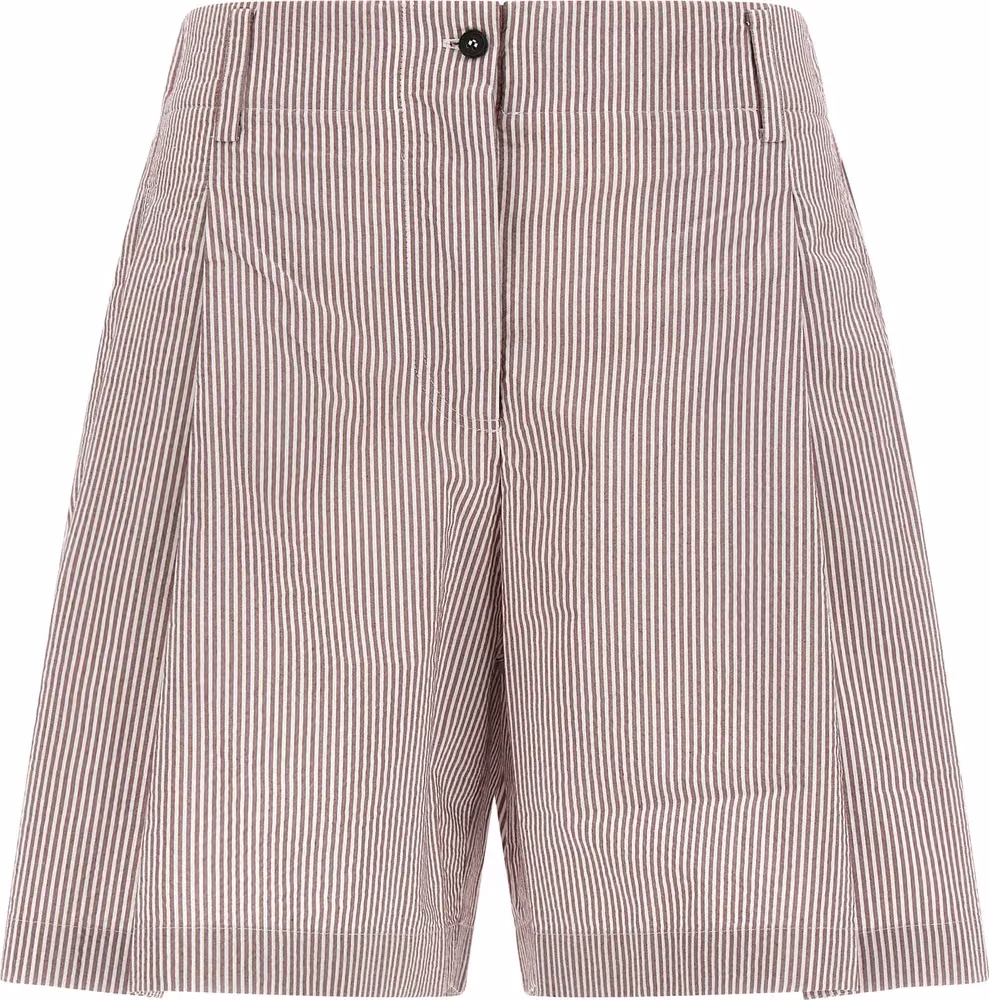 Brunello Cucinelli Multicolor Cotton Bermuda Shorts