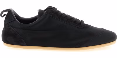 Black Cotton Low Top Sneakers