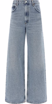 Blue Cotton Tapered Jeans