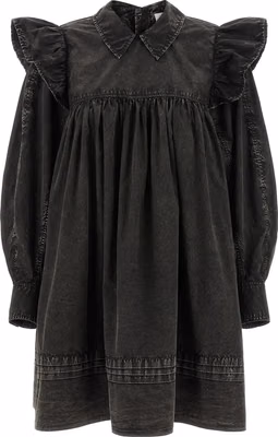 Black Organic Cotton Short Dress
