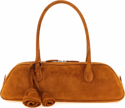 Brown Calfskin Shoulder Bag