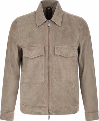 Gray Lamb Leather Leather Jacket