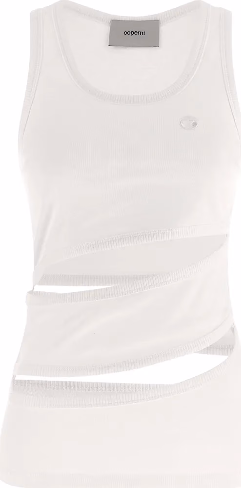 Coperni White Organic Cotton Tank Tops