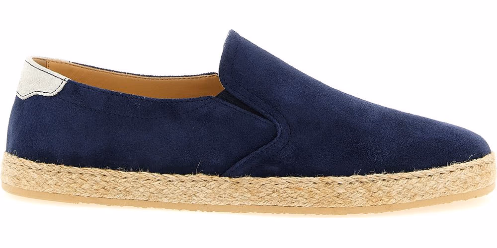 Brunello Cucinelli Blue Calfskin Espadrilles