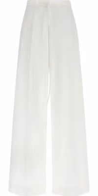 White Cotton Casual Pants
