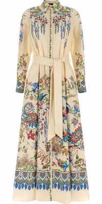 Multicolor Cotton Long Dress