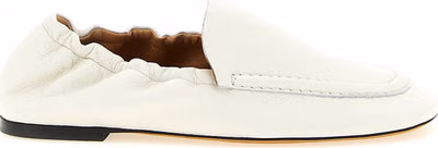 White Lamb Leather Slip-On Loafers