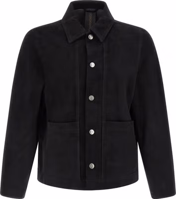 Black Suede Leather Leather Jacket