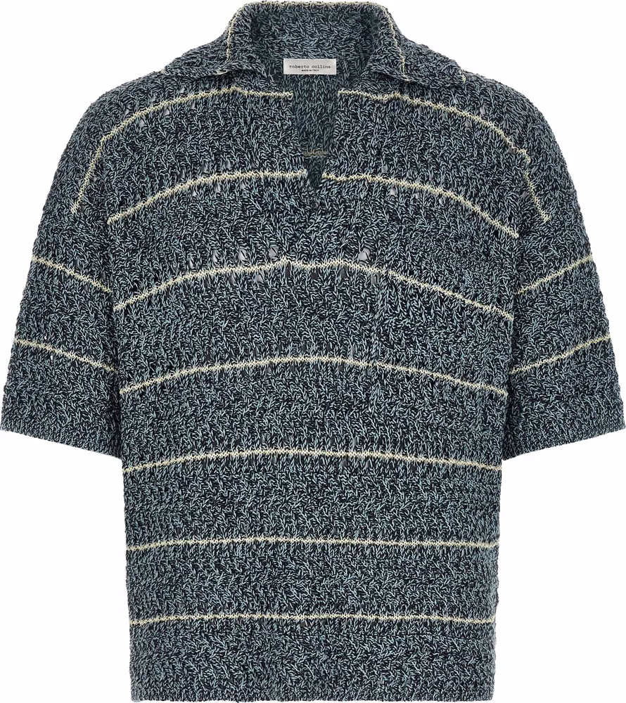 Roberto Collina Multicolor Cotton Polo Shirt