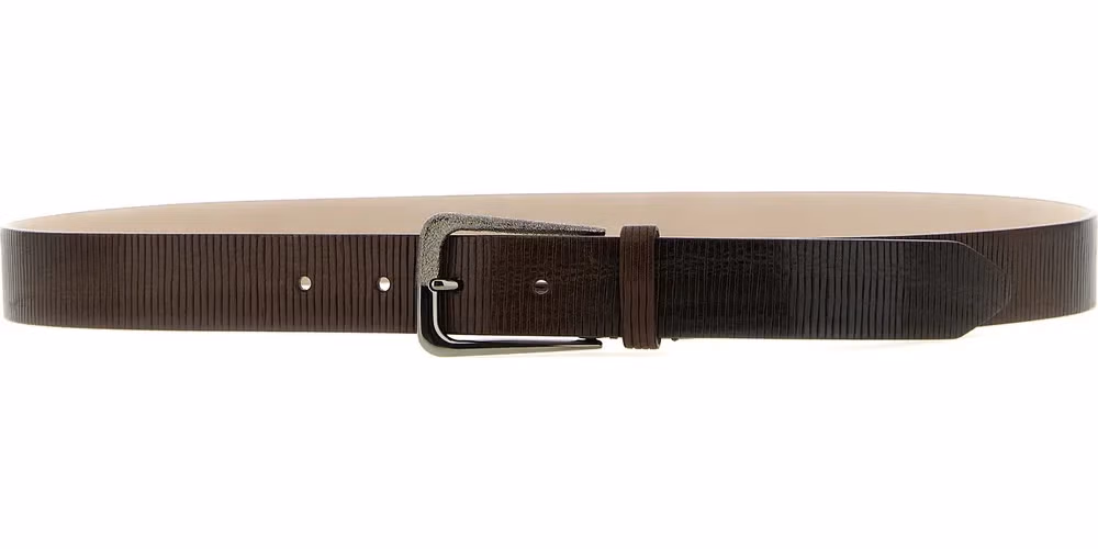 Brunello Cucinelli Brown Leather Regular Belt